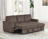 Yves Brown Sectional from Furniture of America - Luna Furniture