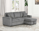 Yves Dark Gray Sectional from Furniture of America - Luna Furniture