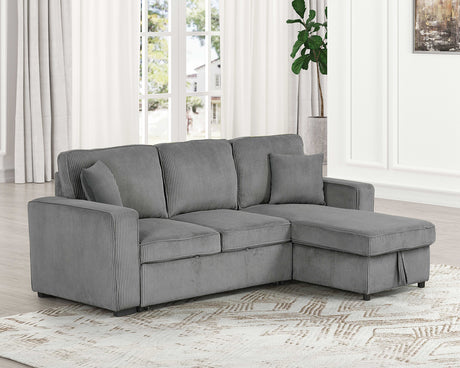 Yves Dark Gray Sectional from Furniture of America - Luna Furniture
