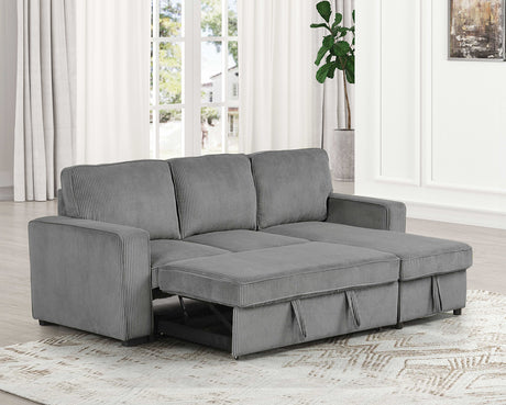 Yves Dark Gray Sectional from Furniture of America - Luna Furniture