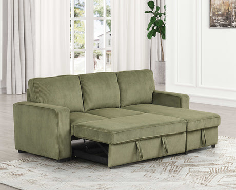Yves Green Sectional from Furniture of America - Luna Furniture