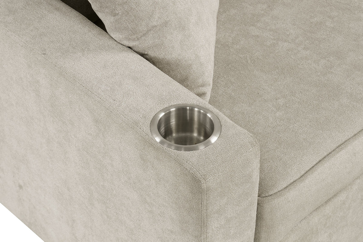 Kendal Beige Sleeper Sofa Sectional from Furniture of America - Luna Furniture