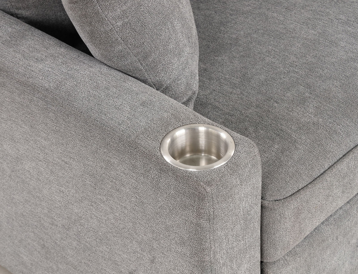 Kendal Gray Sleeper Sofa Sectional from Furniture of America - Luna Furniture