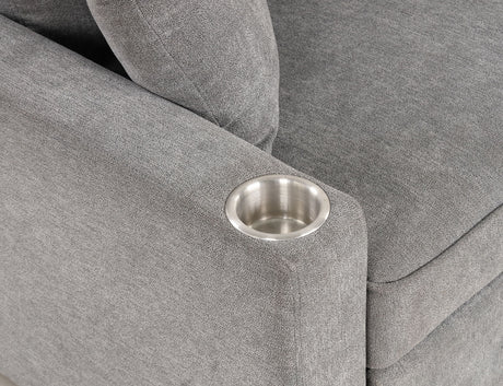 Kendal Gray Sleeper Sofa Sectional from Furniture of America - Luna Furniture