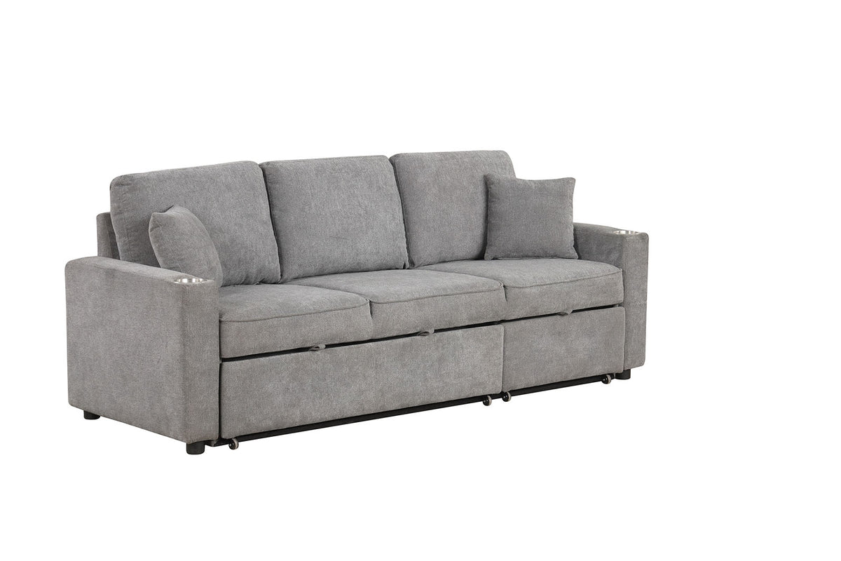 Kendal Gray Sleeper Sofa Sectional from Furniture of America - Luna Furniture