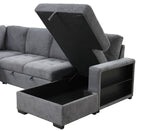 Stockwell Dark Gray Sleeper Sofa Sectional from Furniture of America - Luna Furniture