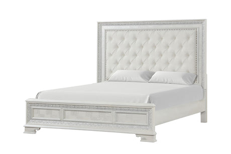 Stella Mia Creamy White 4-Piece Queen Bedroom Set from Furniture of America - Luna Furniture
