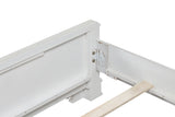 Stella Mia Queen Bed, side rail and upholstered headboard profile, construction view
