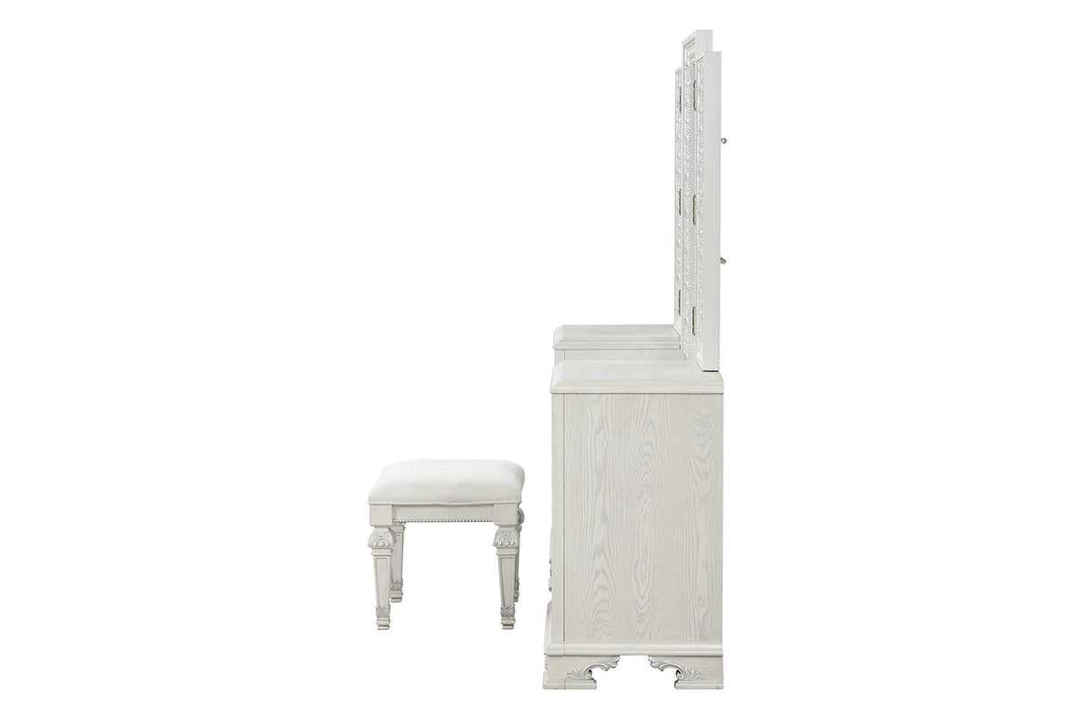Stella Mia Creamy White Vanity Set from Furniture of America - Luna Furniture
