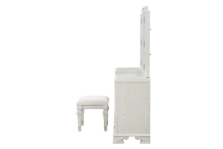 Stella Mia Creamy White Vanity Set from Furniture of America - Luna Furniture