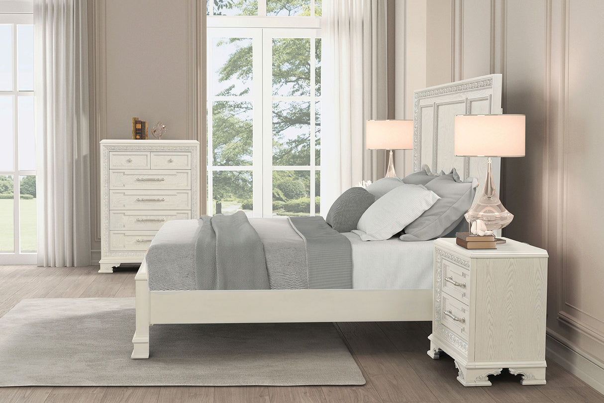 Stella Mia Creamy White Queen Bed from Furniture of America - Luna Furniture