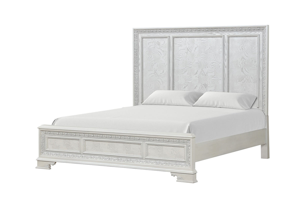 Stella Mia Creamy White 5-Piece Queen Panel Bedroom Set from Furniture of America - Luna Furniture