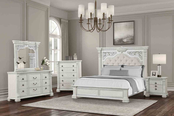 Promenade Wire Brushed White 5-Piece Queen Bedroom Set