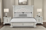 Promenade Wire Brushed White Mirror (Mirror Only) from Furniture of America - Luna Furniture