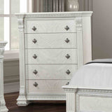 Promenade Wire Brushed White 5-Piece Queen Bedroom Set from Furniture of America - Luna Furniture