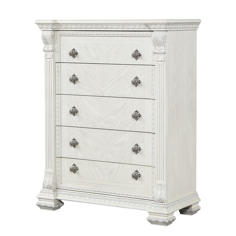 Promenade Wire Brushed White Chest from Furniture of America - Luna Furniture