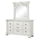 Promenade Wire Brushed White Dresser w/Jewelry Box from Furniture of America - Luna Furniture