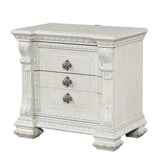 Promenade Wire Brushed White Nightstand from Furniture of America - Luna Furniture