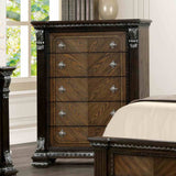Promenade Espresso 5-Piece Queen Bedroom Set from Furniture of America - Luna Furniture