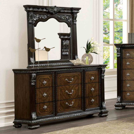 Promenade Espresso 5-Piece Queen Bedroom Set from Furniture of America - Luna Furniture