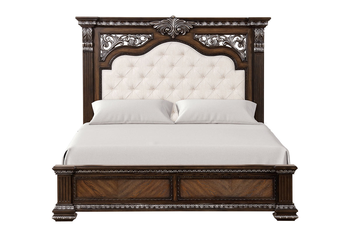 Promenade Espresso 4-Piece Queen Bedroom Set from Furniture of America - Luna Furniture