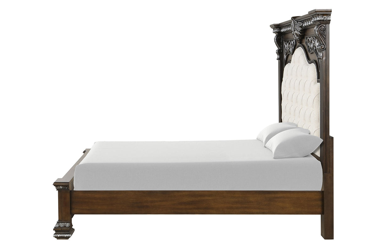 Promenade Espresso 5-Piece Queen Bedroom Set from Furniture of America - Luna Furniture