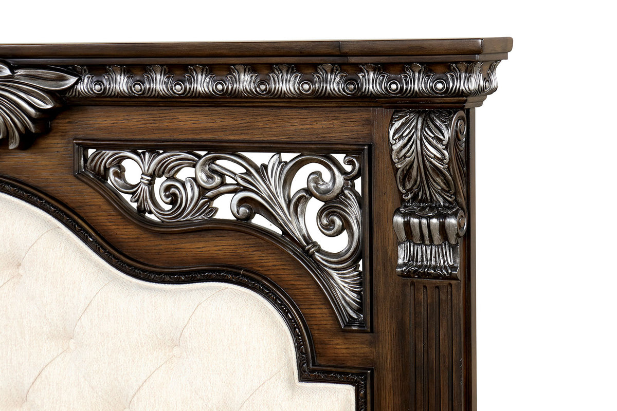 Promenade Espresso 4-Piece Queen Bedroom Set from Furniture of America - Luna Furniture