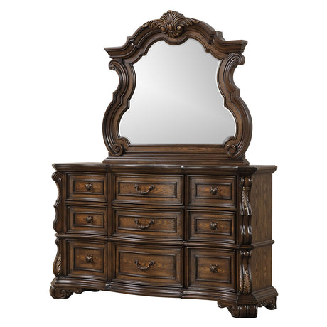 Leovanni Dark Brown Dresser from Furniture of America - Luna Furniture