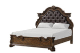 Leovanni Dark Brown Bombay Tufted King Bed from Furniture of America - Luna Furniture