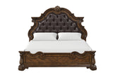 Leovanni Dark Brown Bombay Tufted King Bed from Furniture of America - Luna Furniture