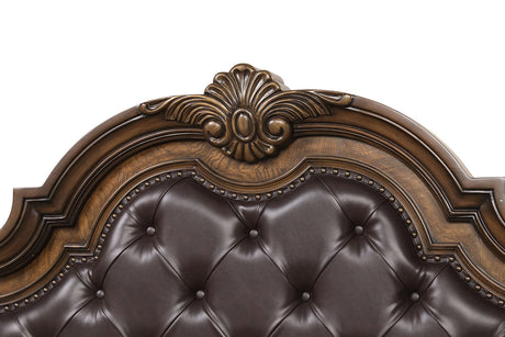 Leovanni Dark Brown 5-Piece Queen Bedroom Set from Furniture of America - Luna Furniture