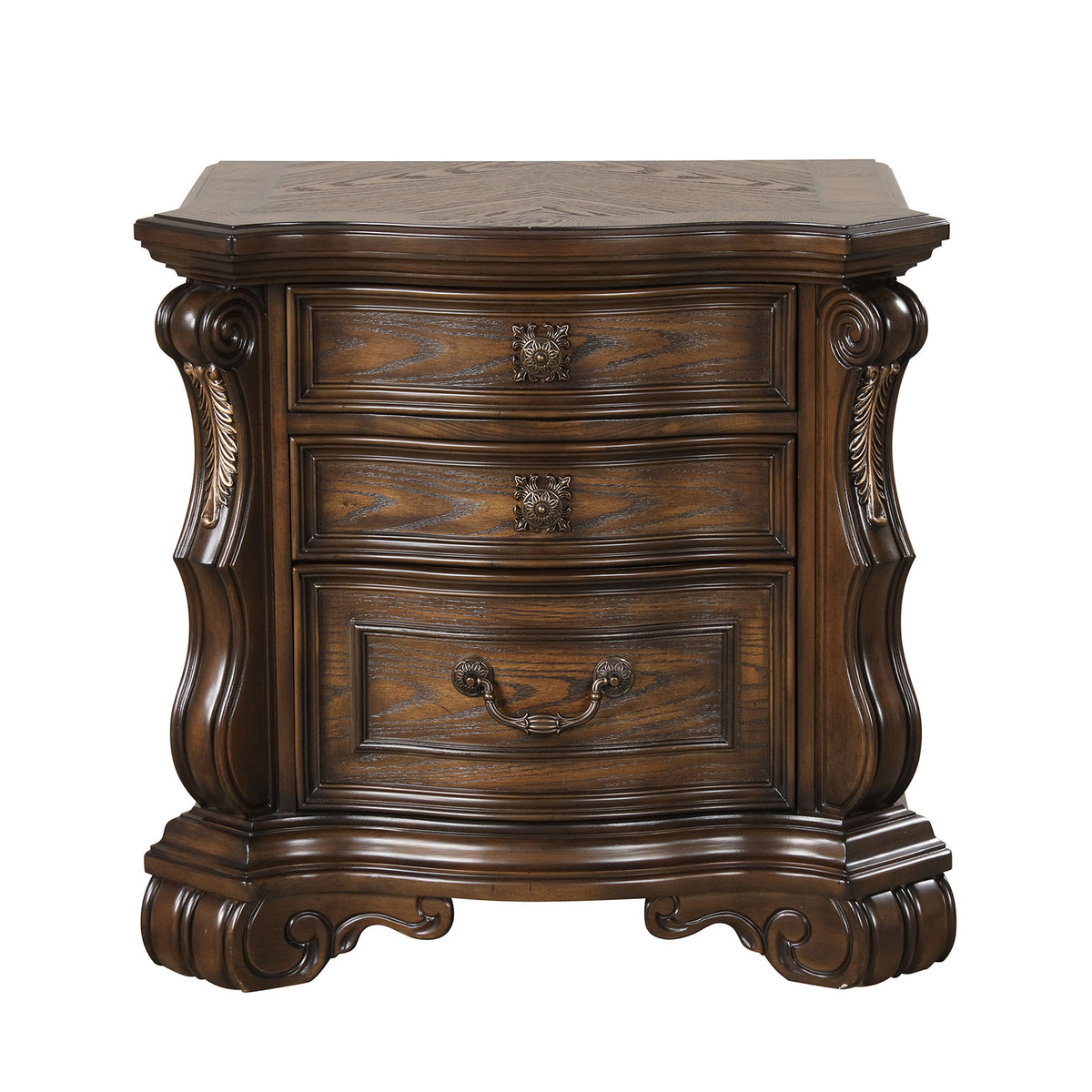 Leovanni Dark Brown 4-Piece Queen Bedroom Set from Furniture of America - Luna Furniture