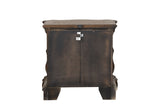 Leovanni Dark Brown Nightstand from Furniture of America - Luna Furniture
