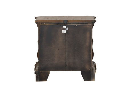 Leovanni Dark Brown Nightstand from Furniture of America - Luna Furniture