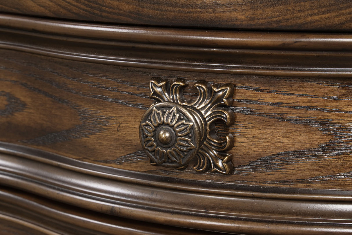 Leovanni Dark Brown Nightstand from Furniture of America - Luna Furniture