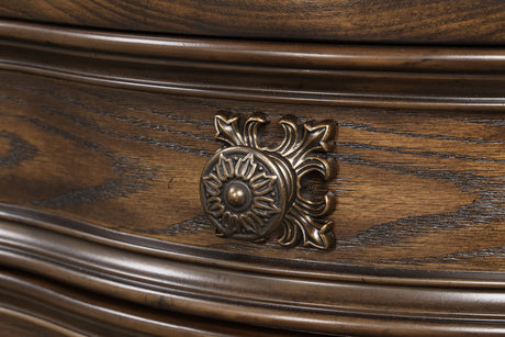 Leovanni Dark Brown Nightstand from Furniture of America - Luna Furniture