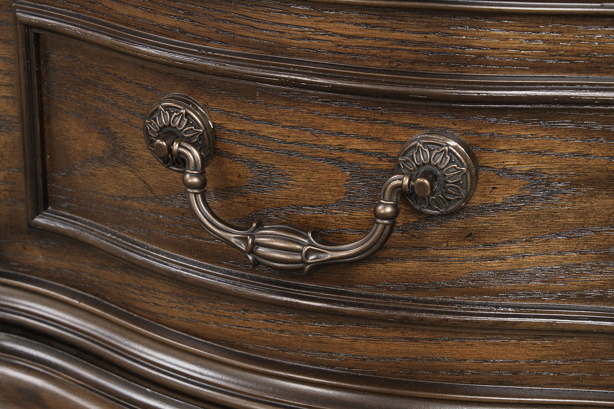 Leovanni Dark Brown Nightstand from Furniture of America - Luna Furniture