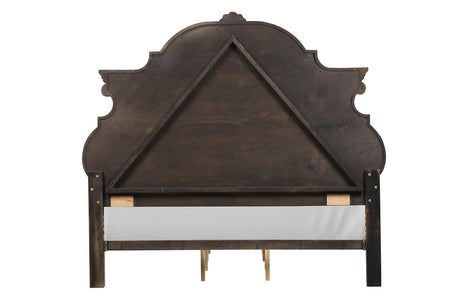 Leovanni Dark Brown 5-Piece Queen Bedroom Set from Furniture of America - Luna Furniture