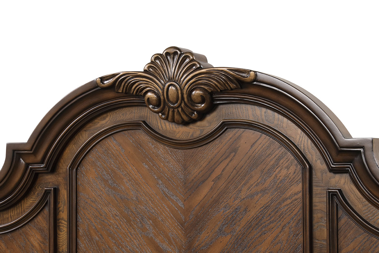 Leovanni Dark Brown Bombay King Bed from Furniture of America - Luna Furniture