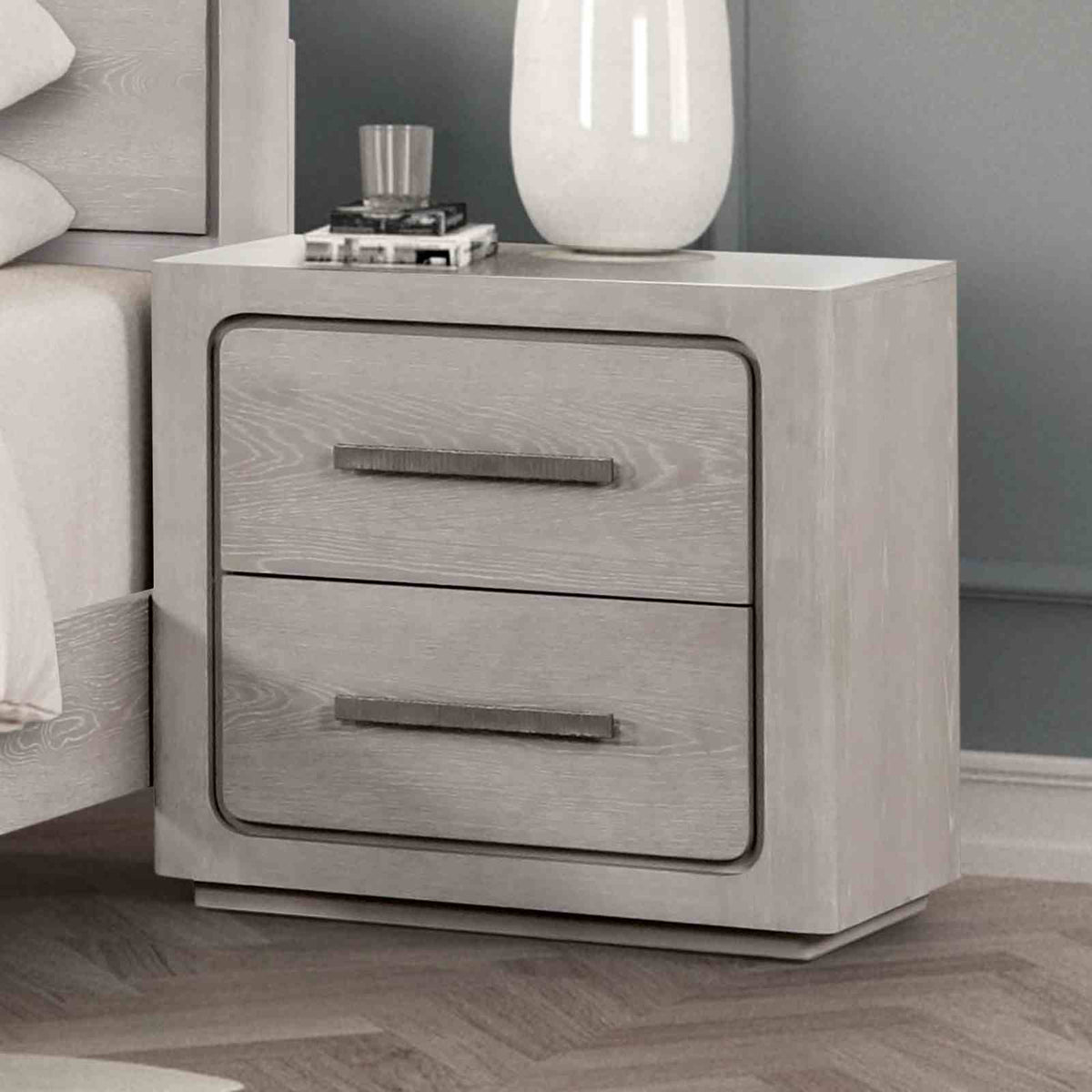 Crowthorne White Oak 4-Piece Queen Bedroom Set from Furniture of America - Luna Furniture
