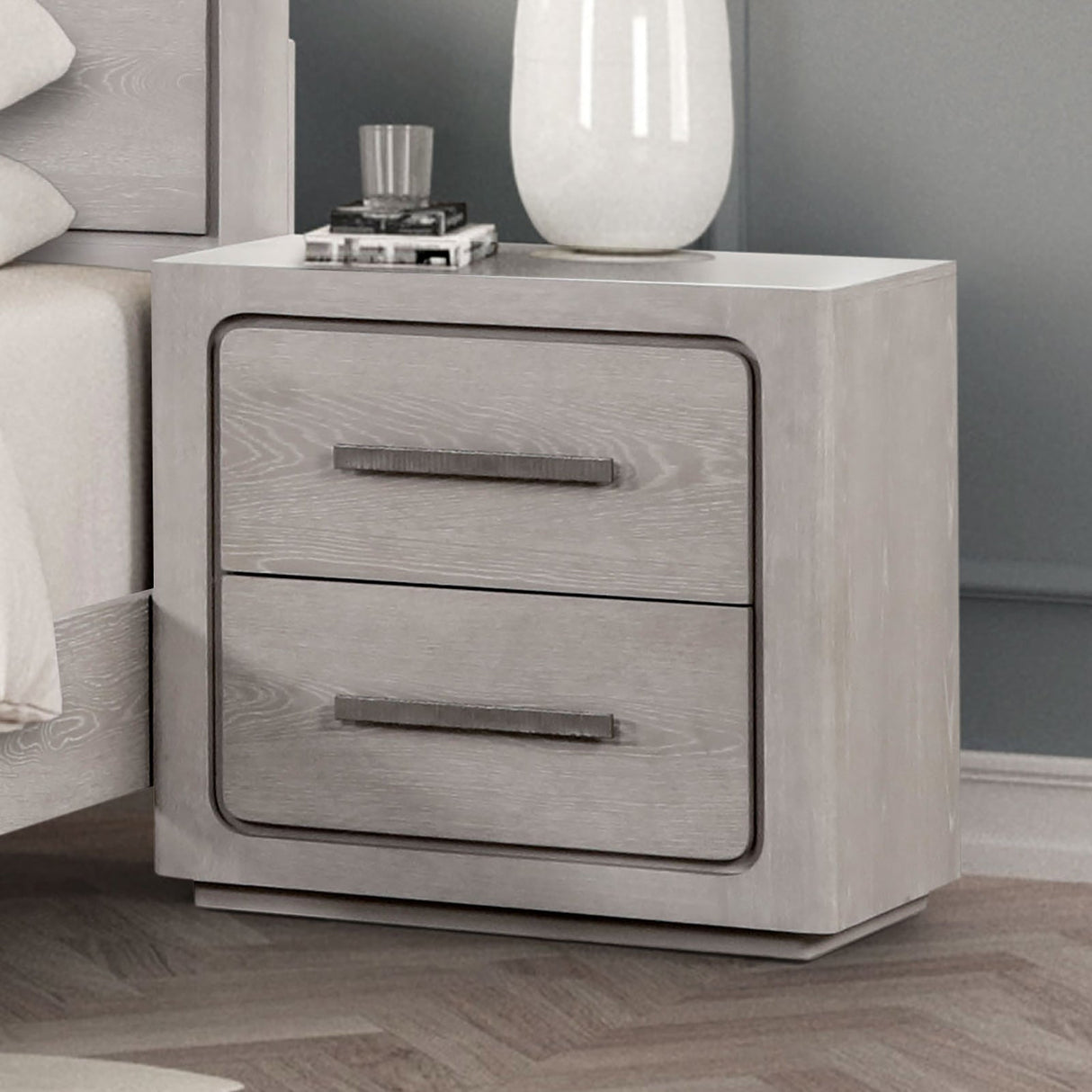 Crowthorne White Oak Contemporary Bedroom Set from Furniture of America - Luna Furniture