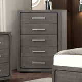 Crowthorne Warm Gray 5-Piece Queen Bedroom Set from Furniture of America - Luna Furniture