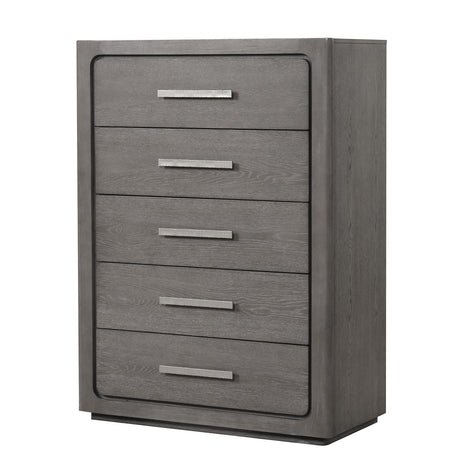 Crowthorne Warm Gray 5-Piece Queen Bedroom Set from Furniture of America - Luna Furniture