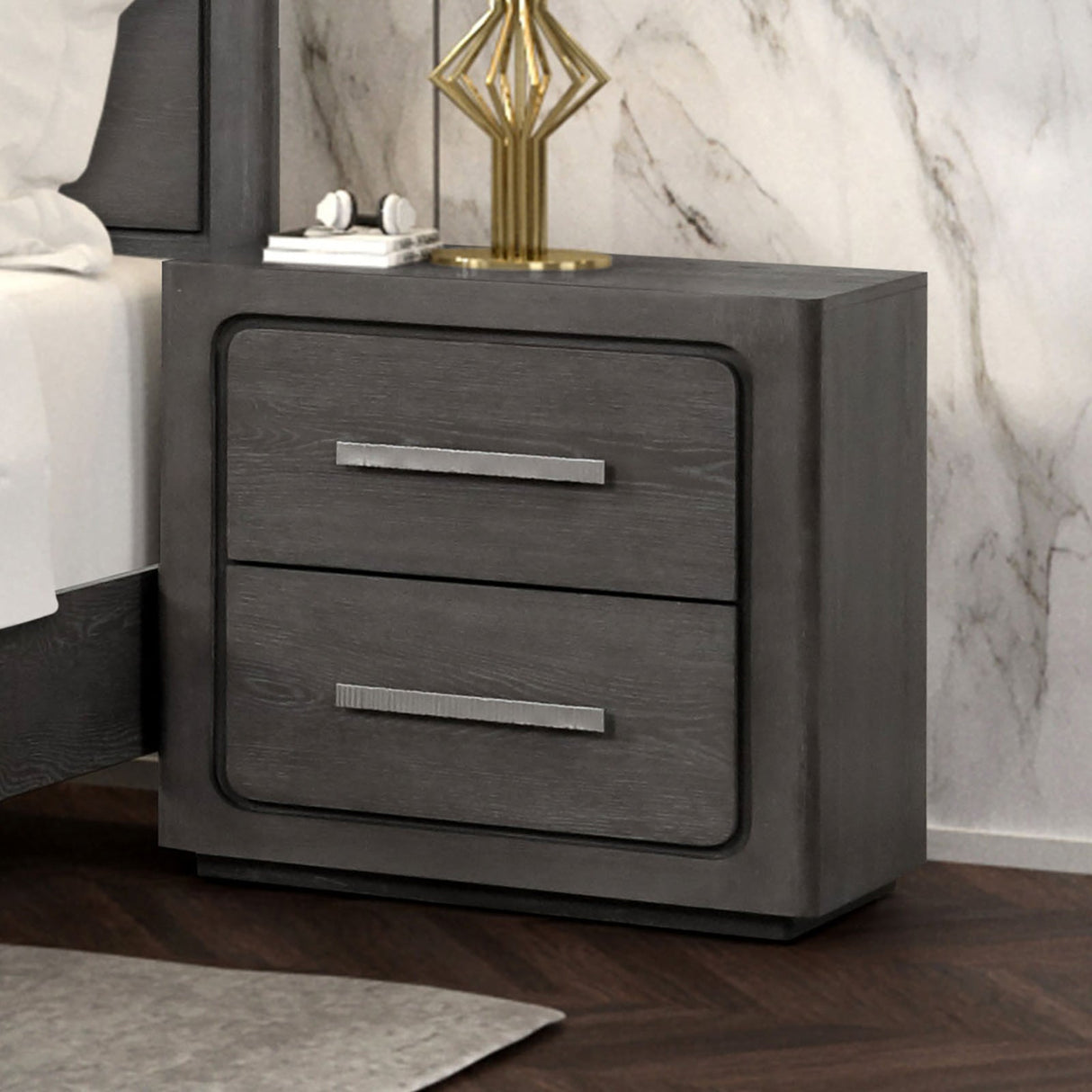 Crowthorne Warm Gray Contemporary Bedroom Set from Furniture of America - Luna Furniture