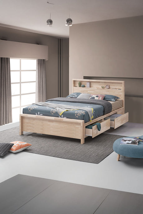 Grange White Wash Twin Bed from Furniture of America - Luna Furniture