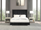 Cadwell Black King Upholstered Platform Bed from Furniture of America - Luna Furniture