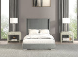 Cadwell Gray King Upholstered Platform Bed from Furniture of America - Luna Furniture