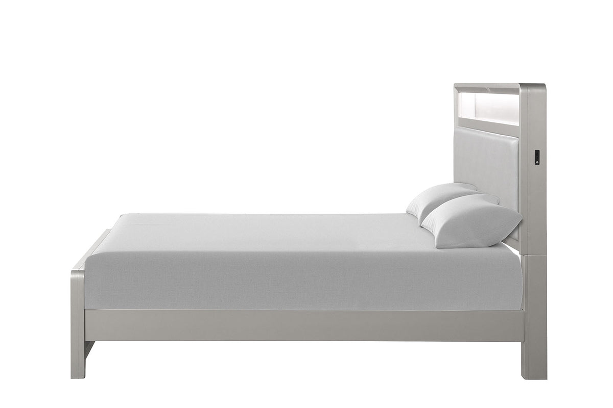 Bryne Champagne 5 Pc Queen Bedroom Set from Furniture of America - Luna Furniture
