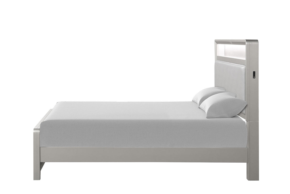 Bryne Champagne LED Queen Bed from Furniture of America - Luna Furniture