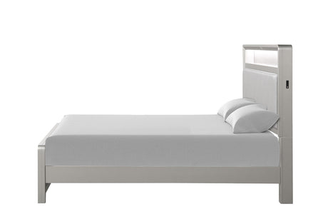 Bryne Champagne LED Queen Bed from Furniture of America - Luna Furniture